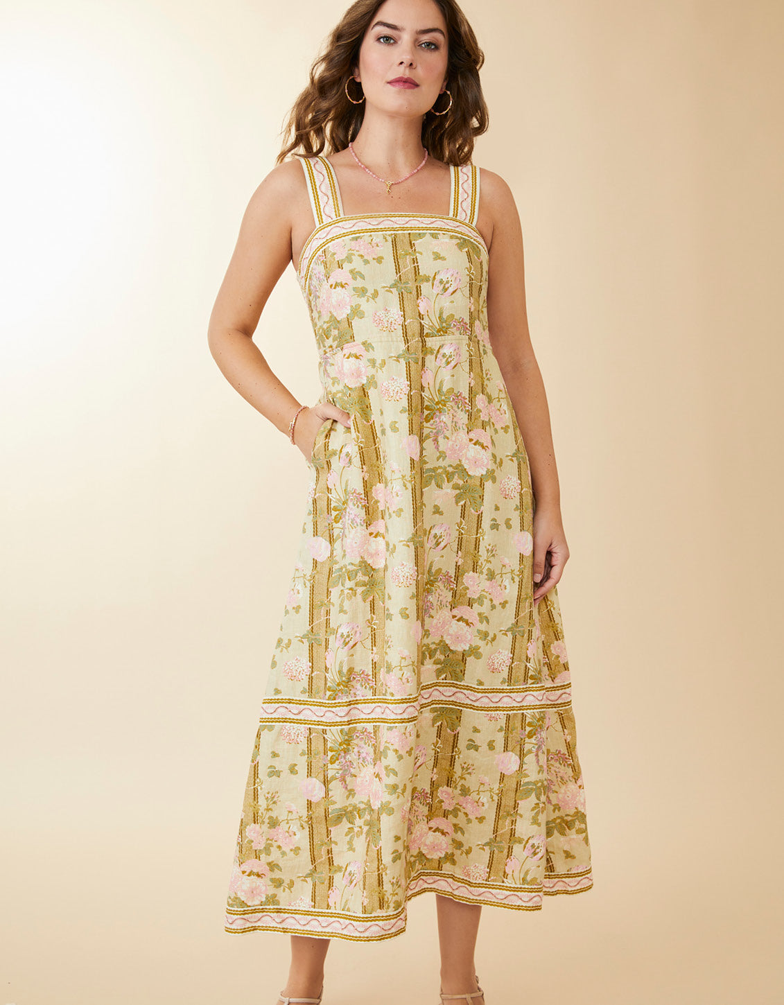  Cleona Midi Dress Calm Waters Bouquet