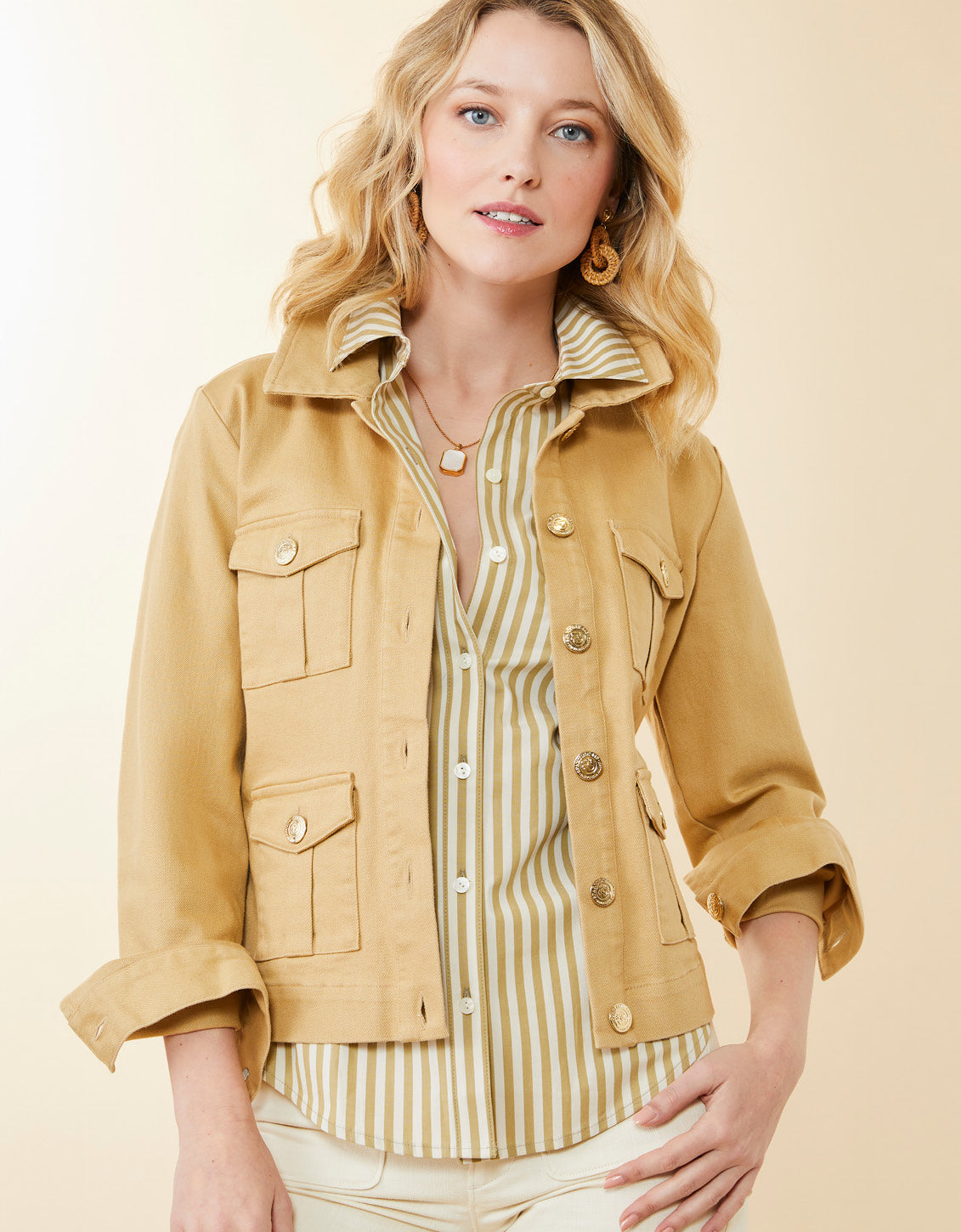 Marlie Twill Jacket Khaki