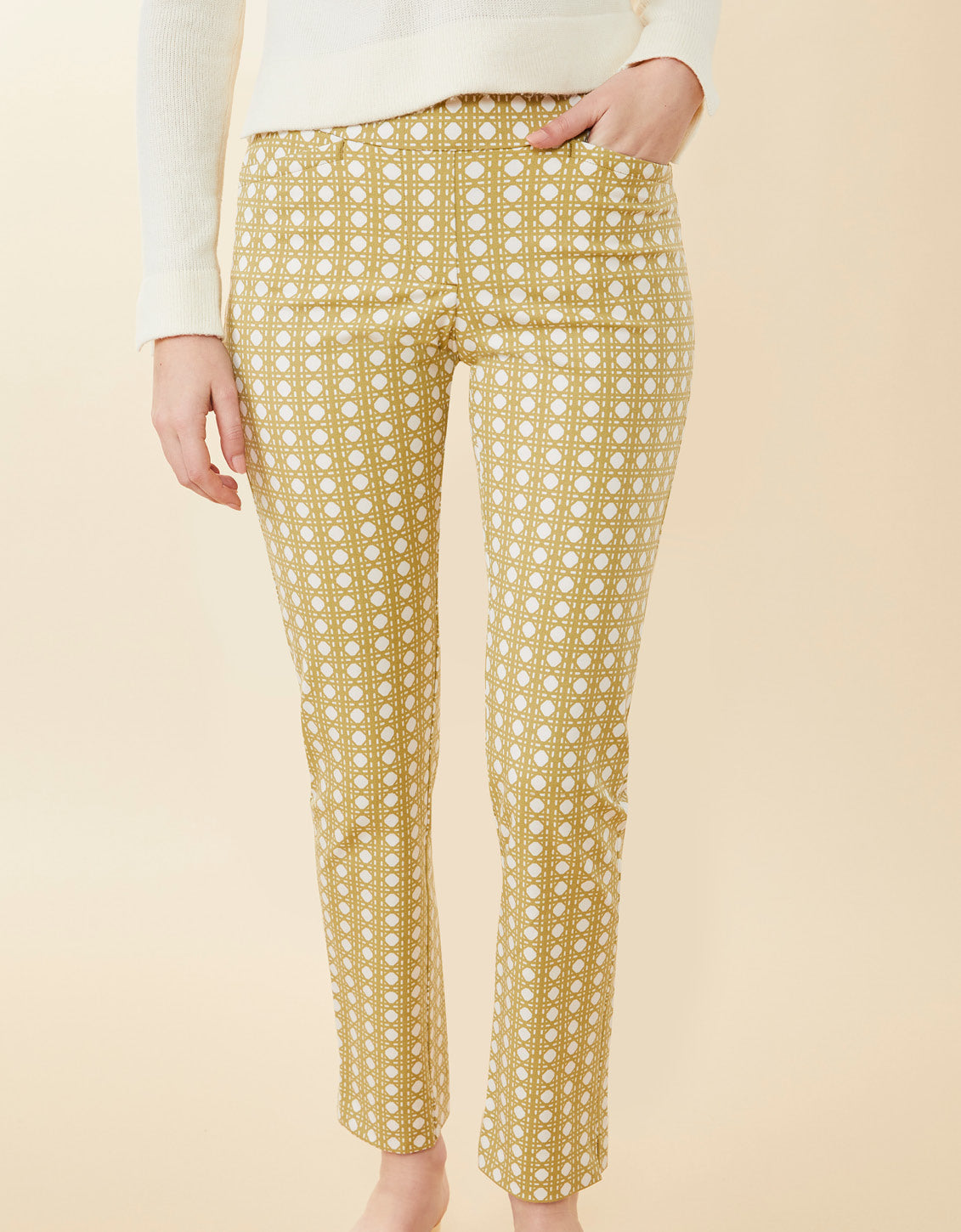  Maren Pull-On Pant Calm Waters Khaki Cane