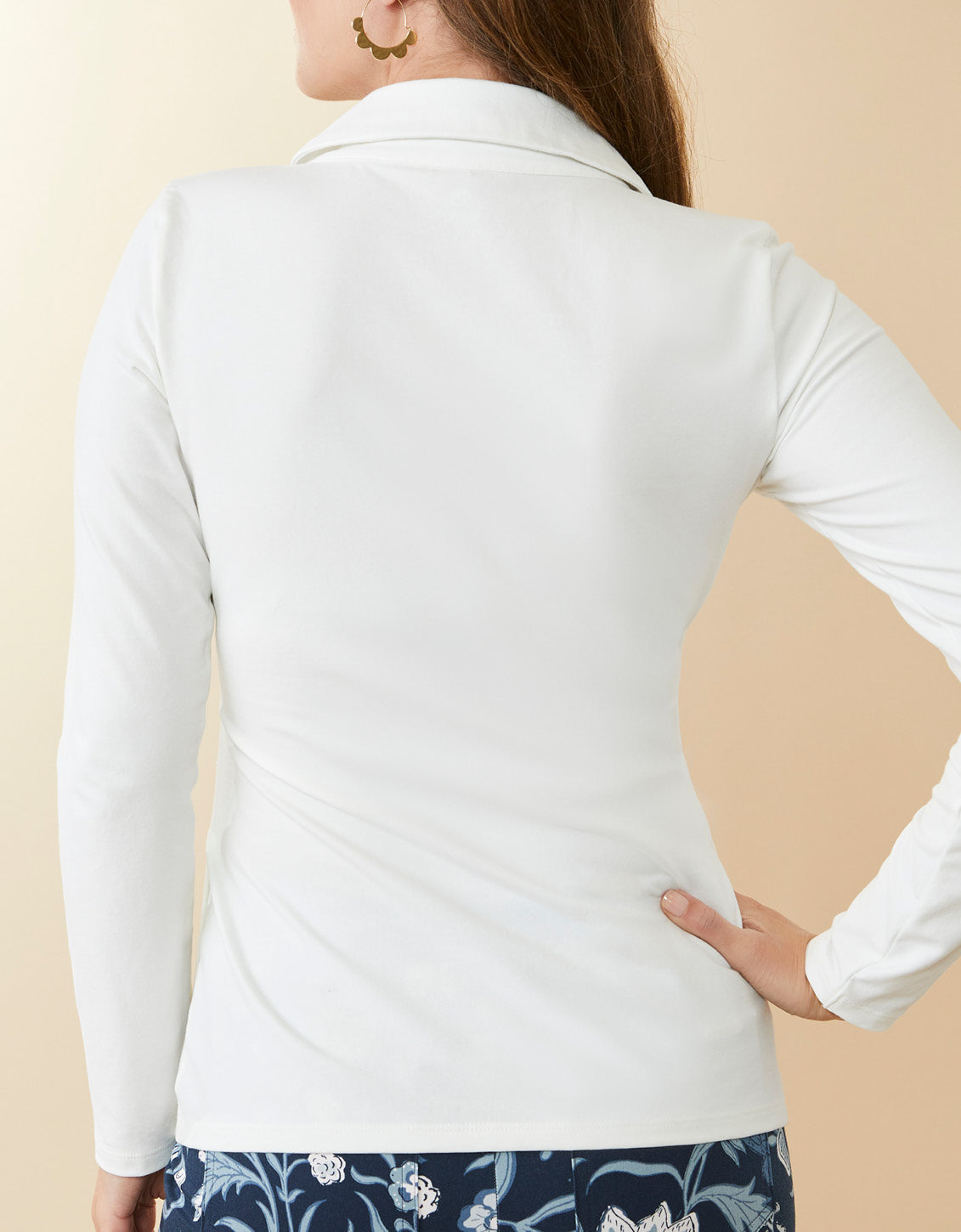  Edeline Wrap Top Pearl White