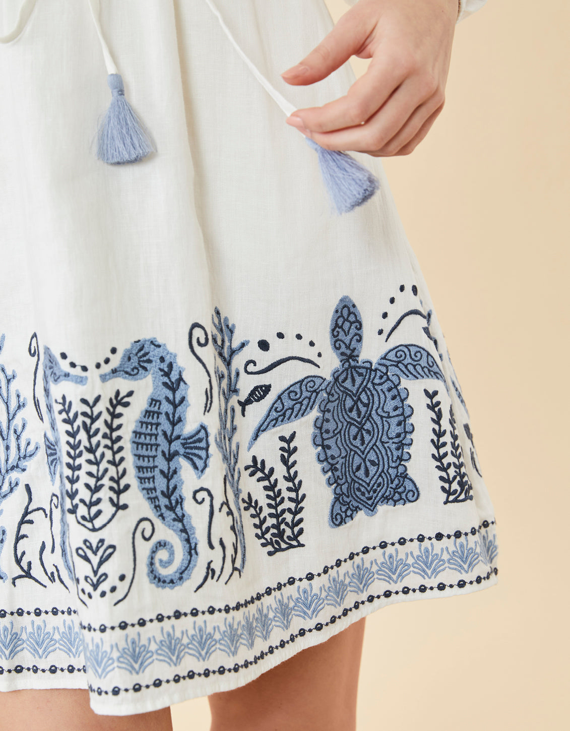  Wynona Embroidered Dress Hamilton Sea Life