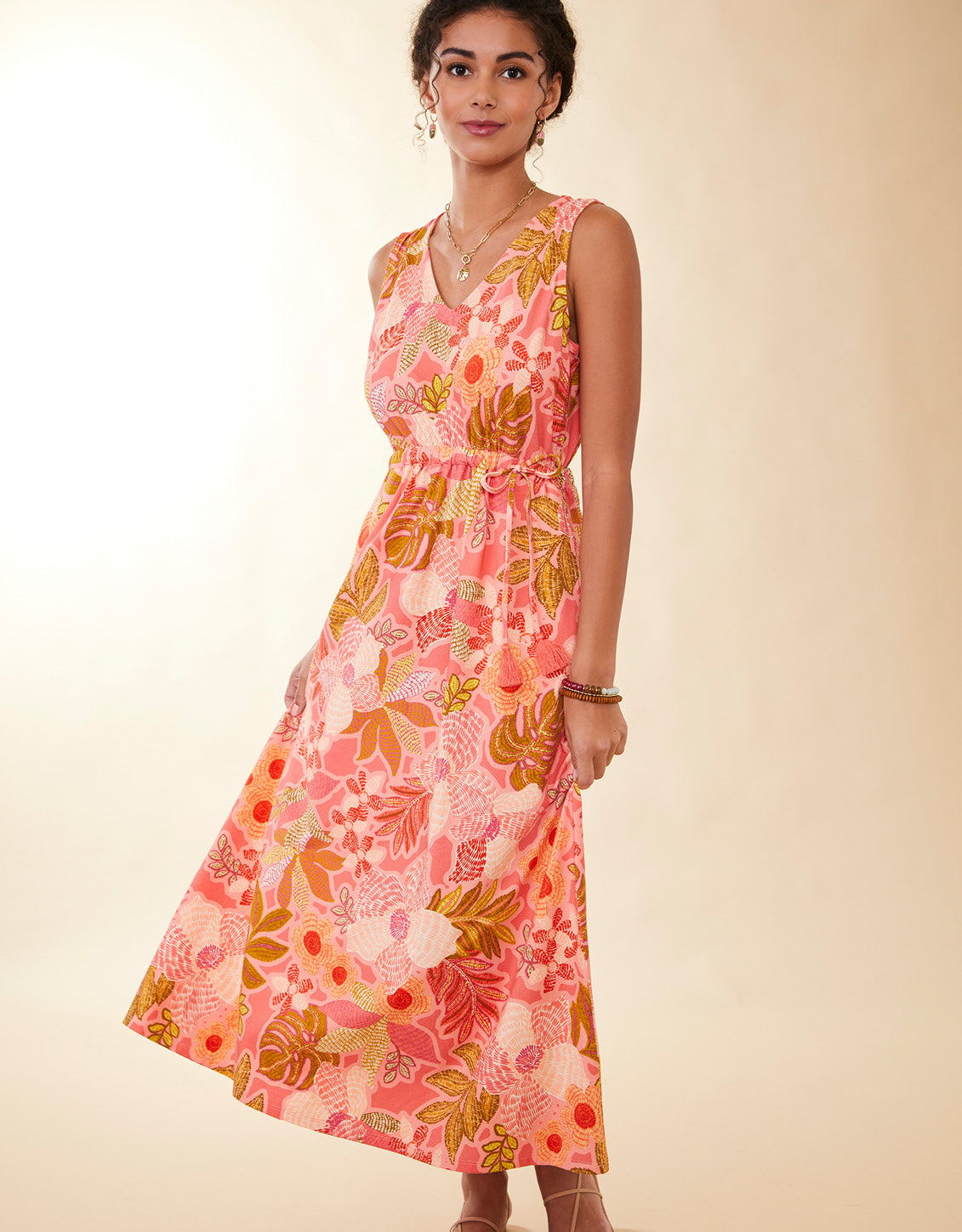  Lenea Maxi Dress Callawassie Flowers Pink