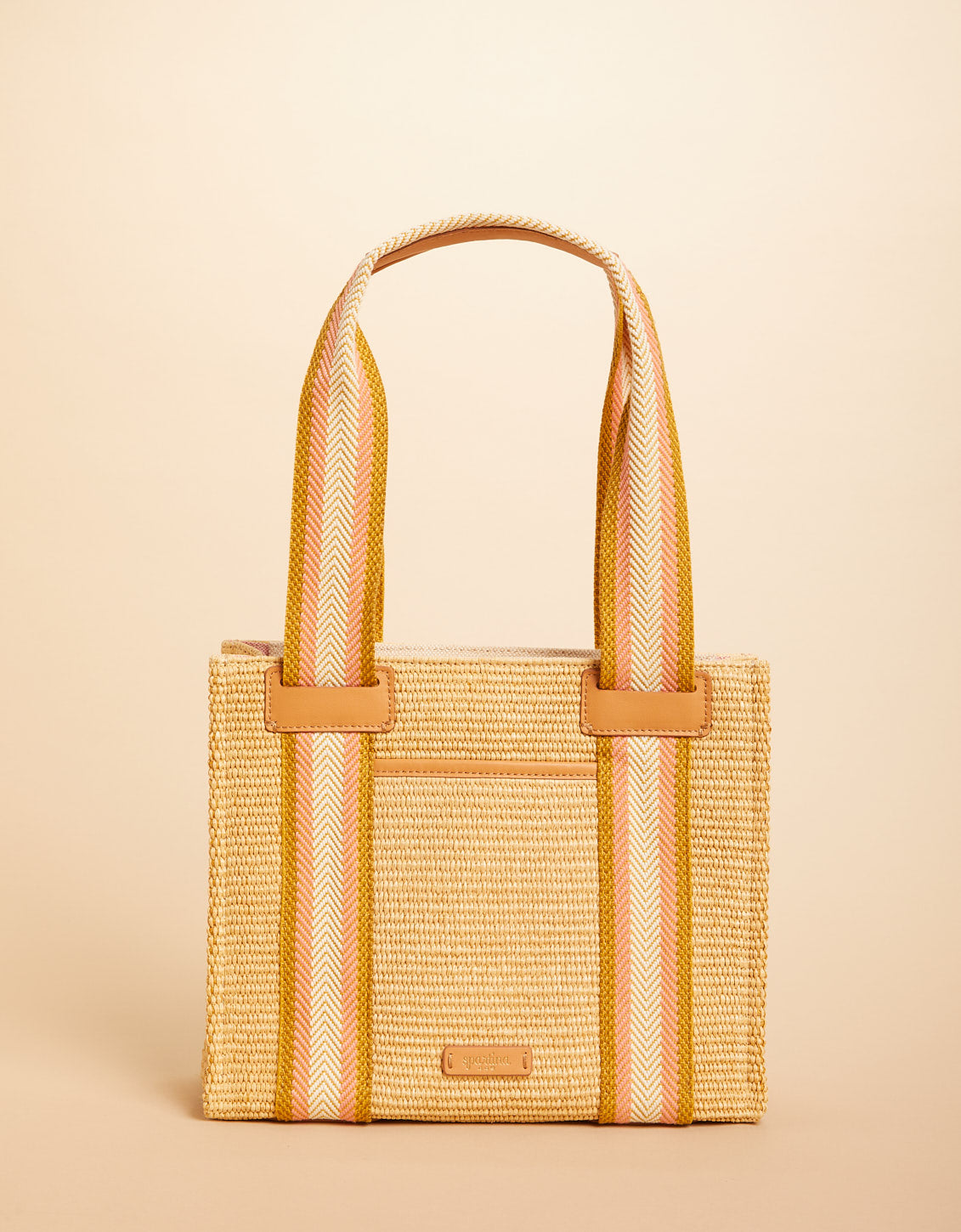  Charlie Zip Tote Straw