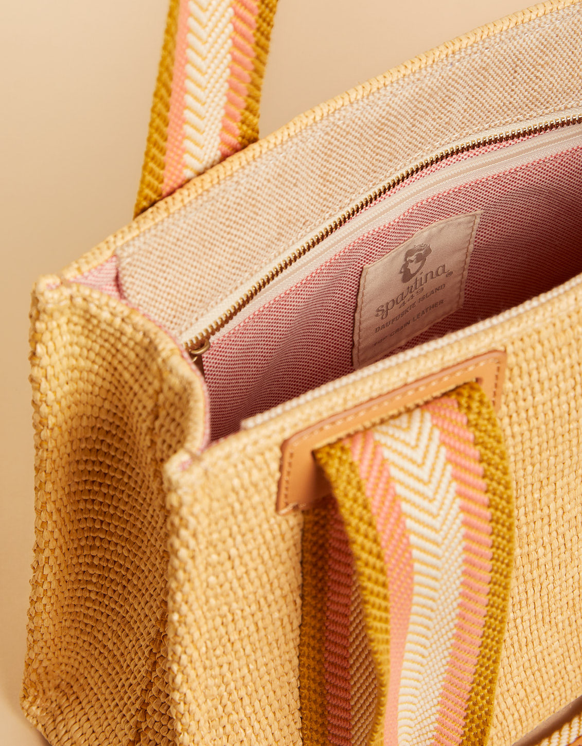  Charlie Zip Tote Straw