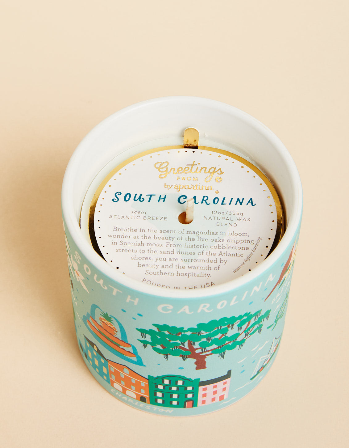  Greetings From Candle 12oz. South Carolina/Atlantic Breeze
