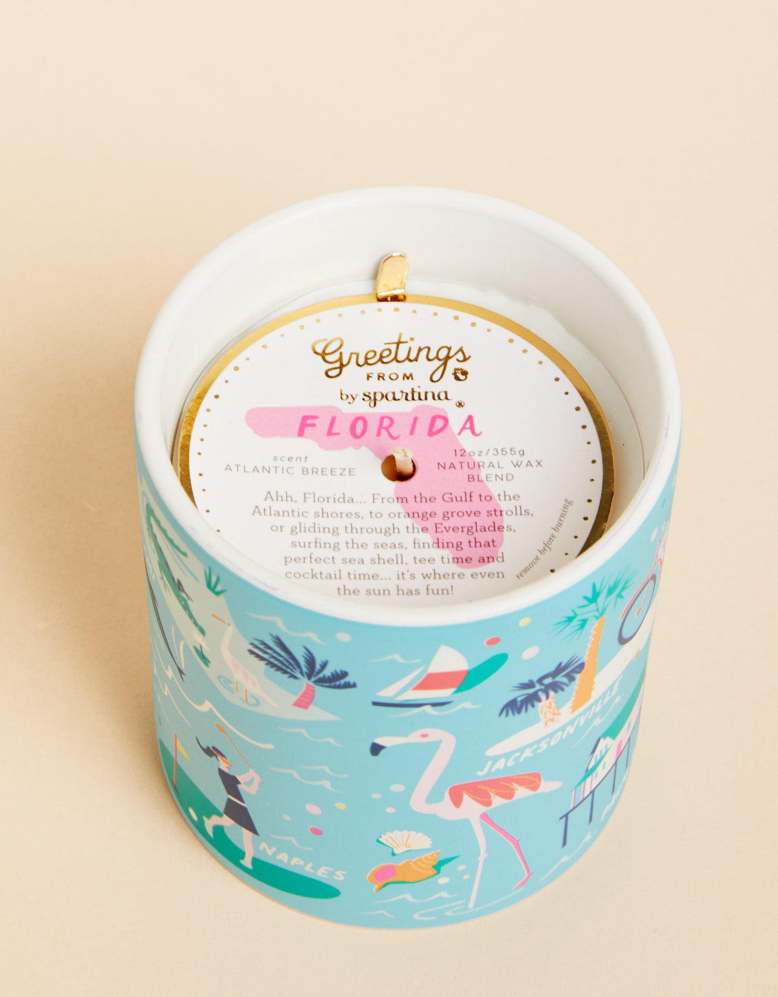  Greetings From Candle 12oz. Florida/Atlantic Breeze