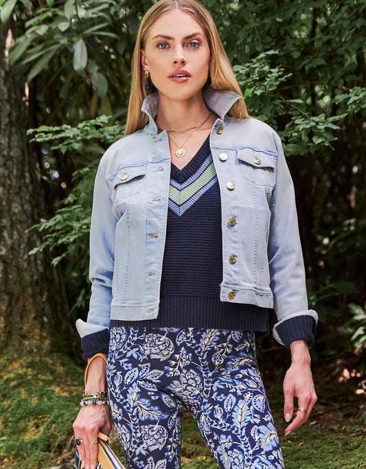  Leah Denim Jacket Grove Wash