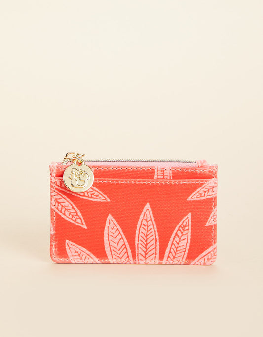  Zip Card Holder Palmetto Frond
