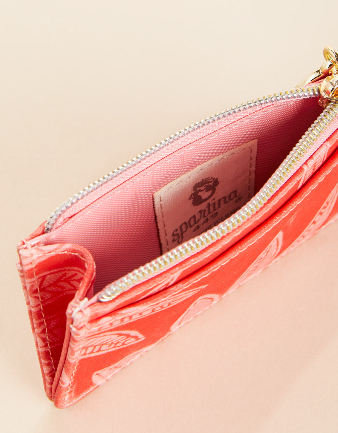  Zip Card Holder Palmetto Frond