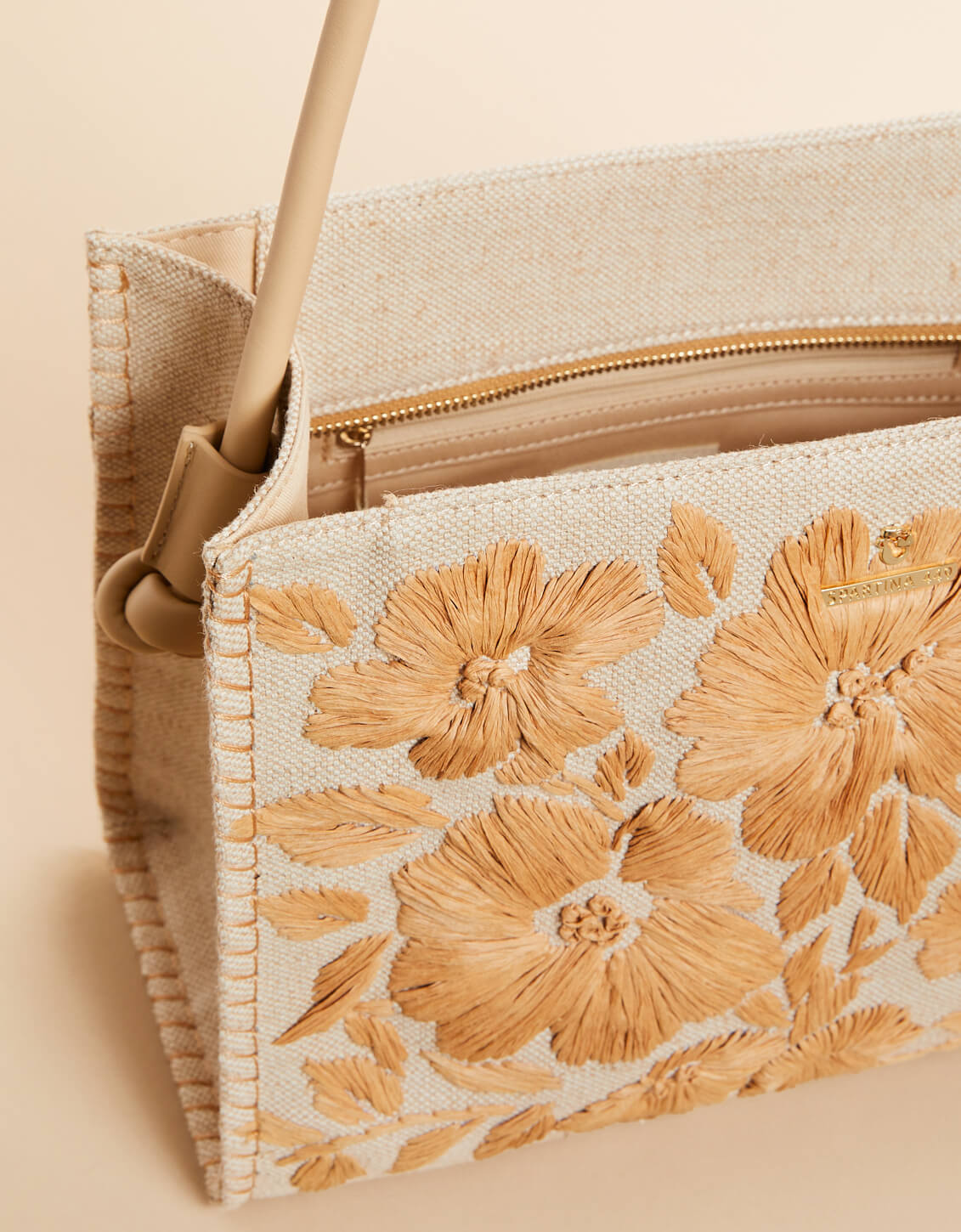  Raya Straw Zip Tote Calm Waters