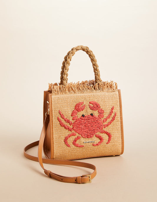  Woven Straw Dune Satchel Hamilton Crab