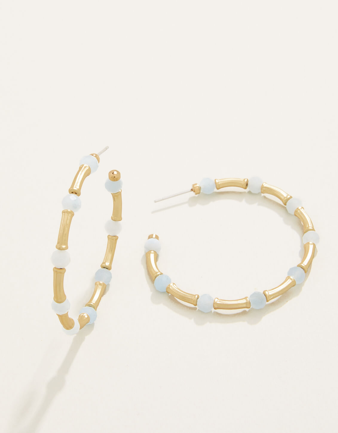  Calm Waters Hoop Earrings Aquamarine