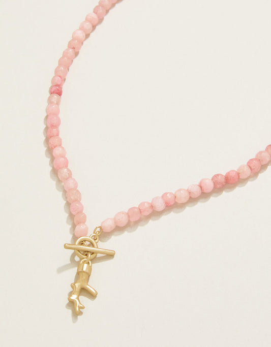  Calm Waters Necklace Pink Jade