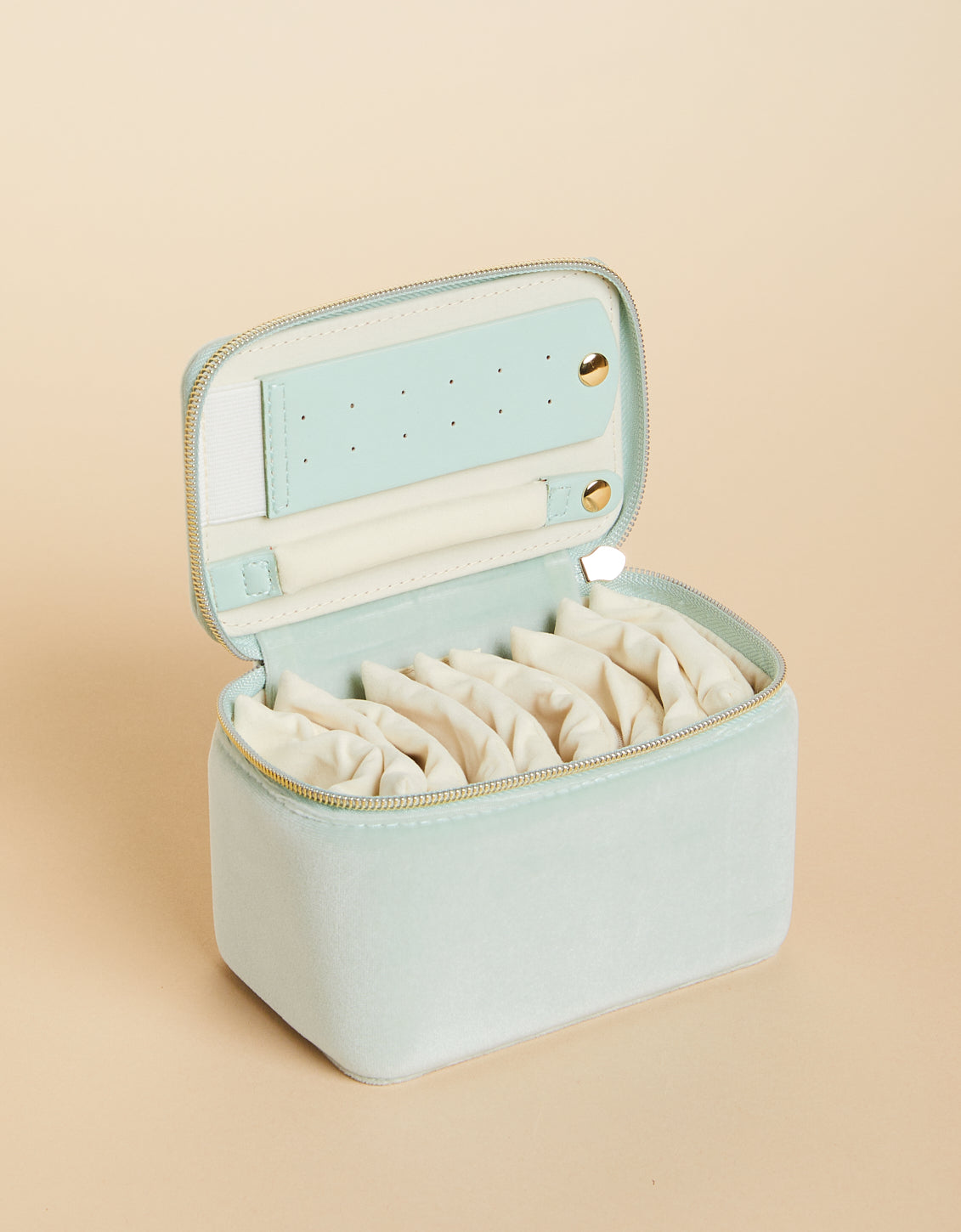  Jewelry Travel Organizer Sea Foam Velvet