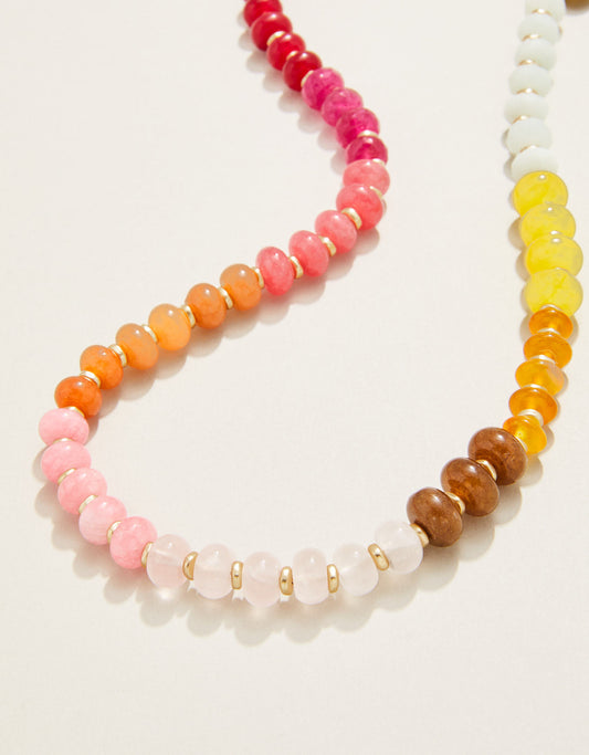  Sawyer Stone Necklace 17" Warm Multi