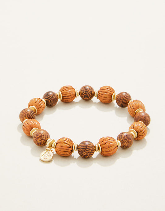  Summer House Stretch Bracelet 10mm Brown
