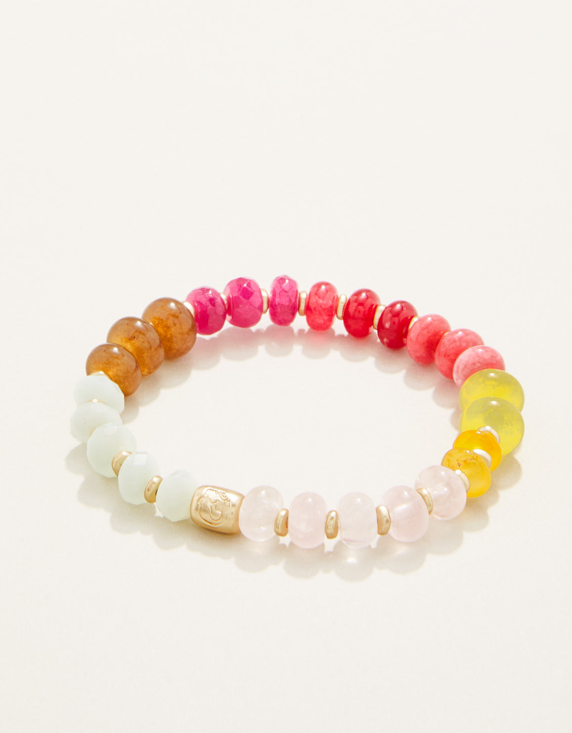  Stone Stretch Bracelet 10mm Warm Multi