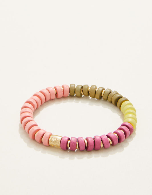  Wood Stretch Bracelet 8mm Multi