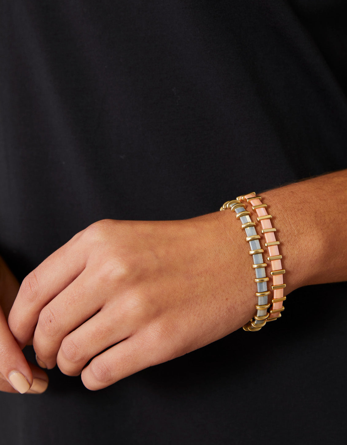  Lila Stretch Bracelet Silver