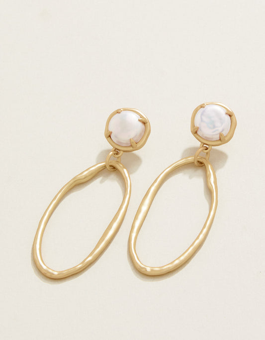  River Club Earrings Pearl