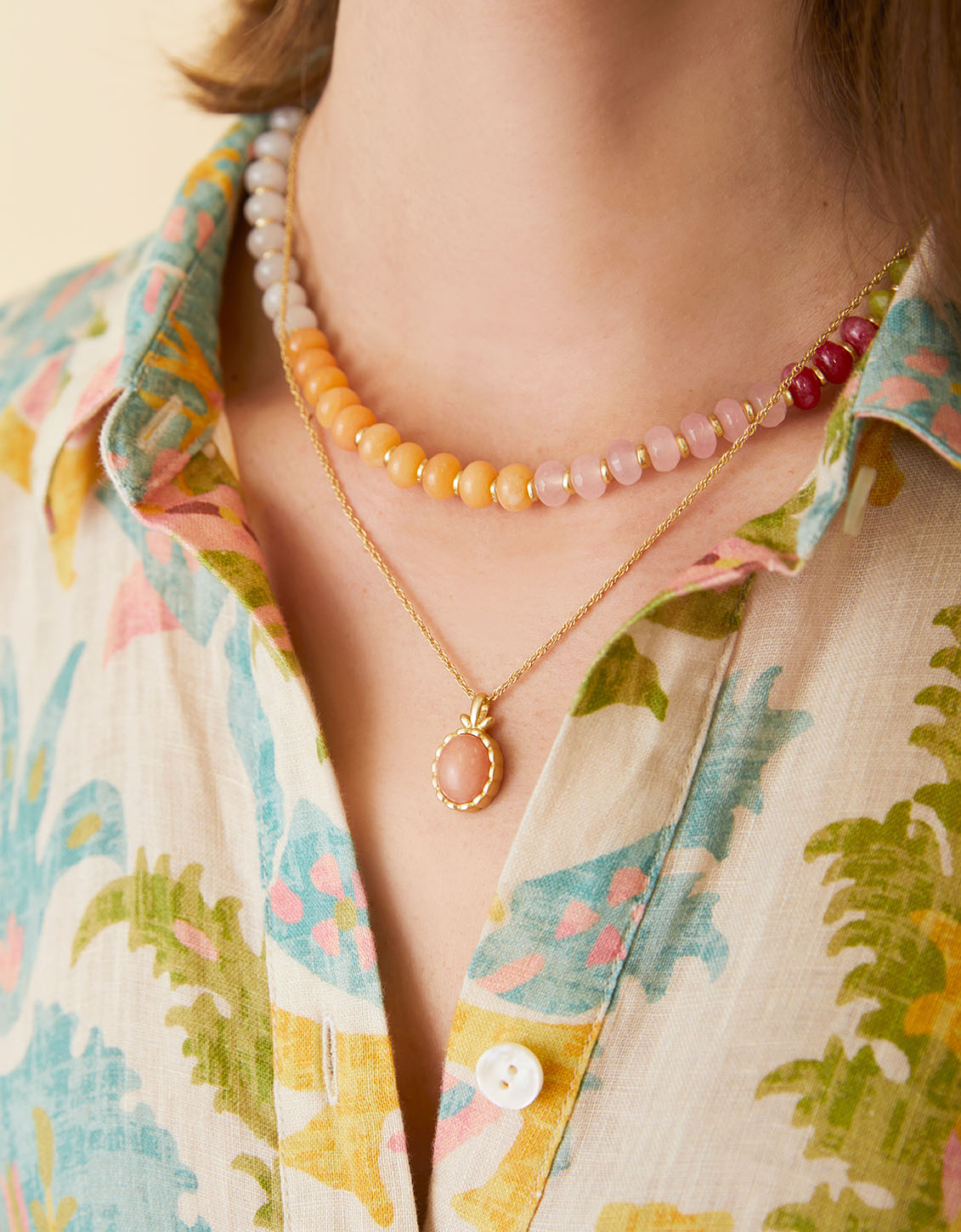  Sawyer Stone Necklace 17" Multi