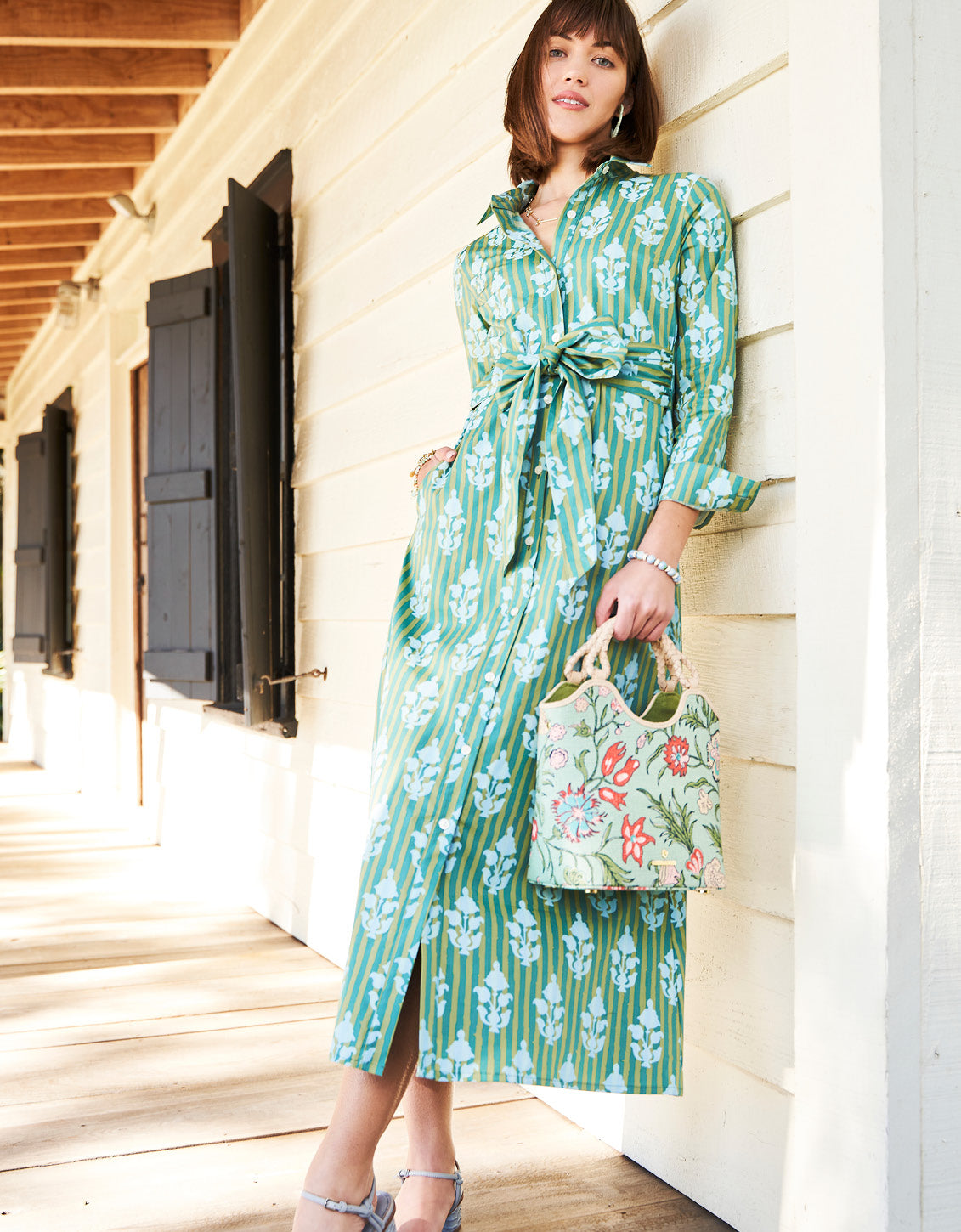  Gita Tote Hamilton Floral Block Print