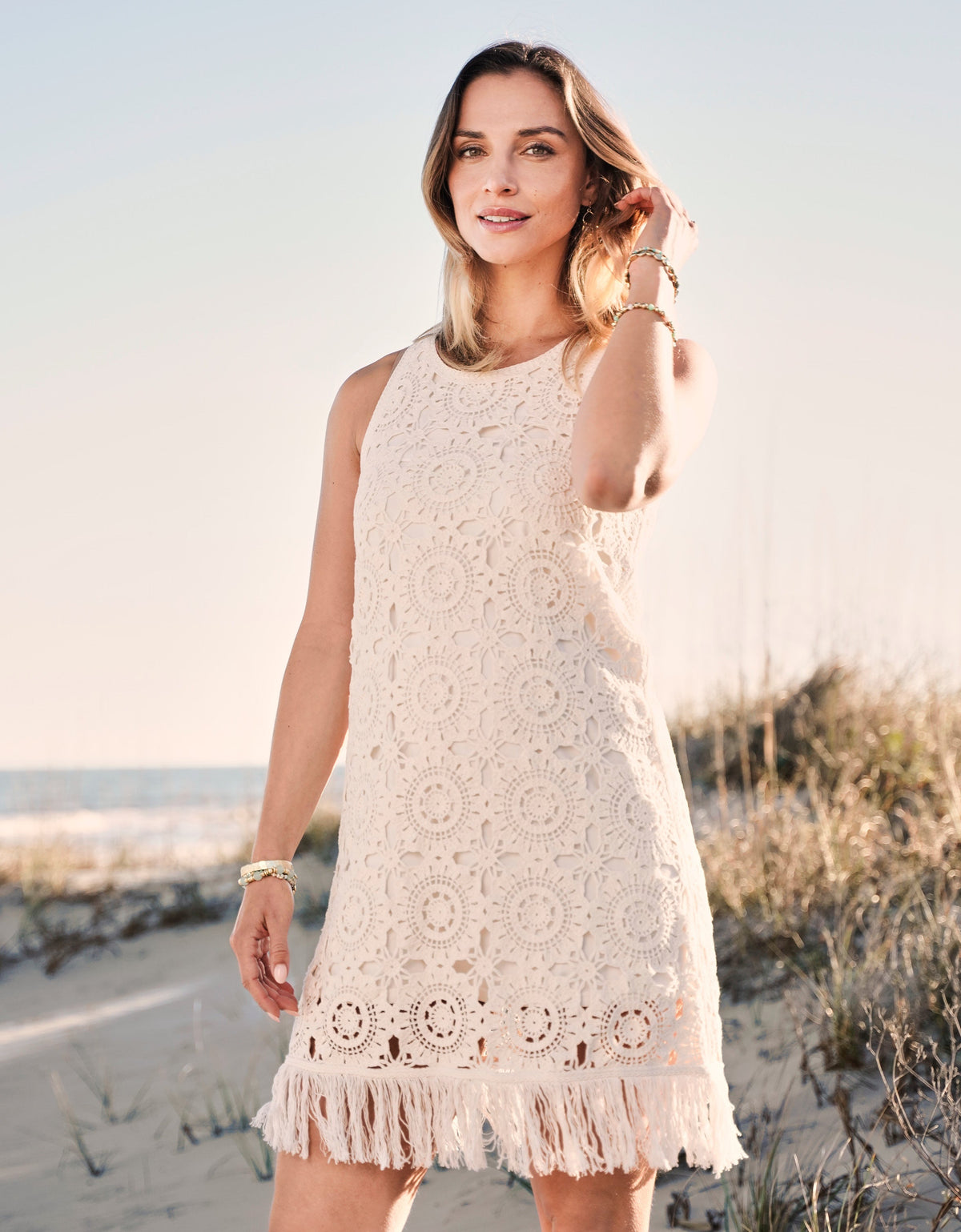  Jana Crochet Dress Coconut Milk