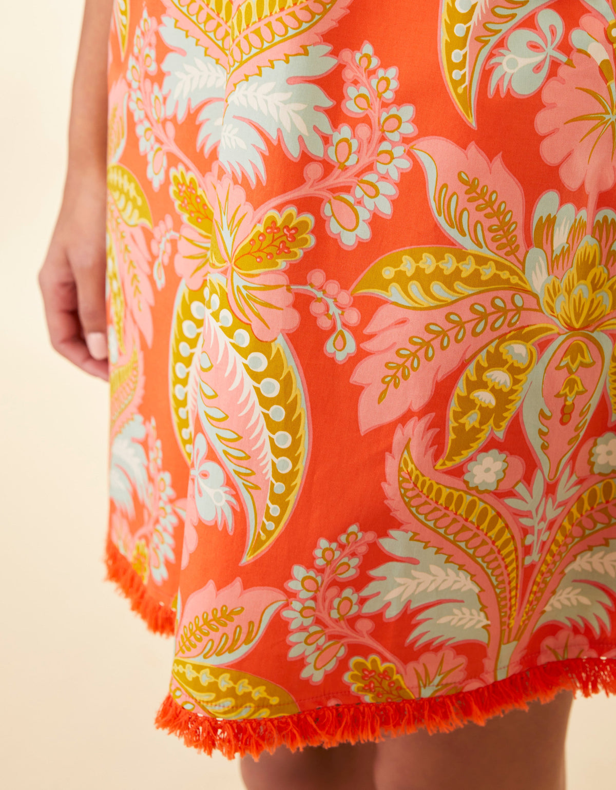  Ezra Shirt Dress River Club Damask Red