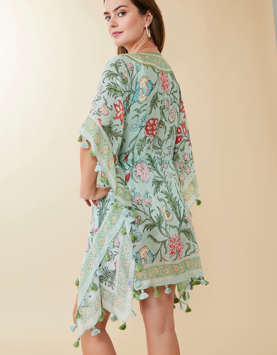  Beach Cover Up Hamilton Floral Block Print