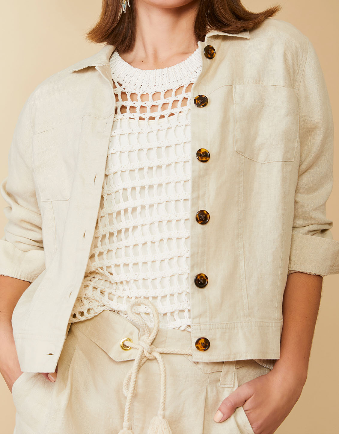  Avalon Linen Jacket Flax