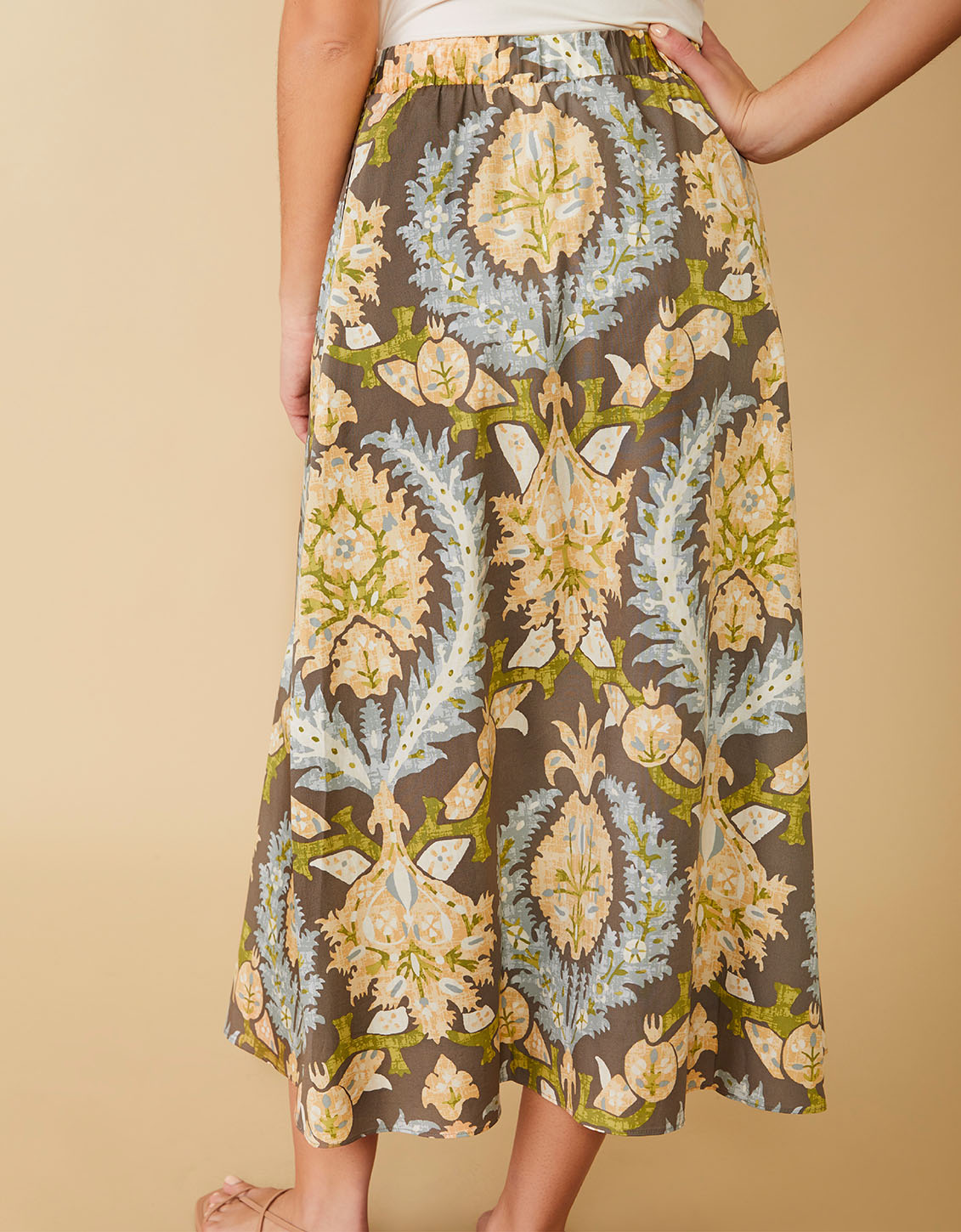  Eisley Midi Skirt Sugar Mill Damask Gray