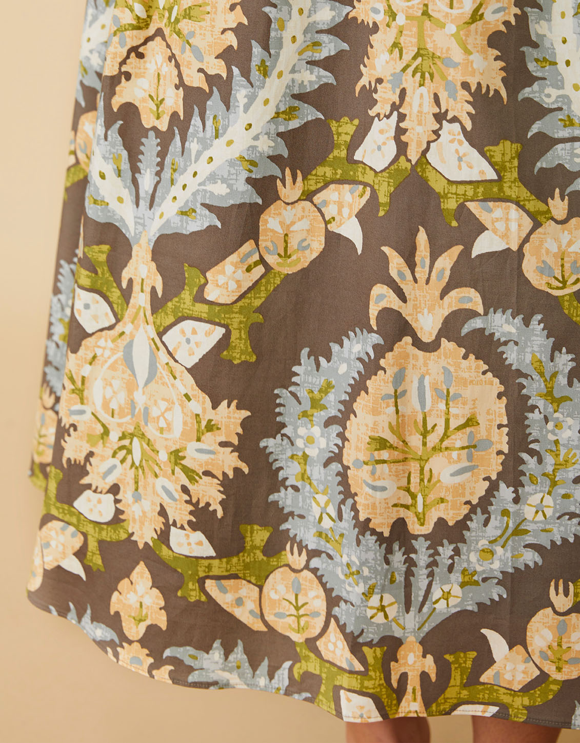  Eisley Midi Skirt Sugar Mill Damask Gray