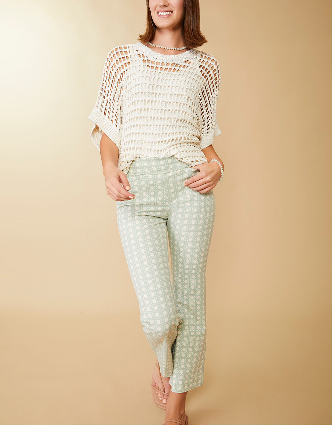  Maren Kick Flare Pant Sugar Mill Cane Seafoam