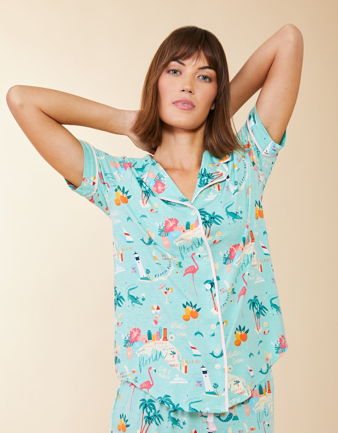  Florida Short Sleeve Pajama Top