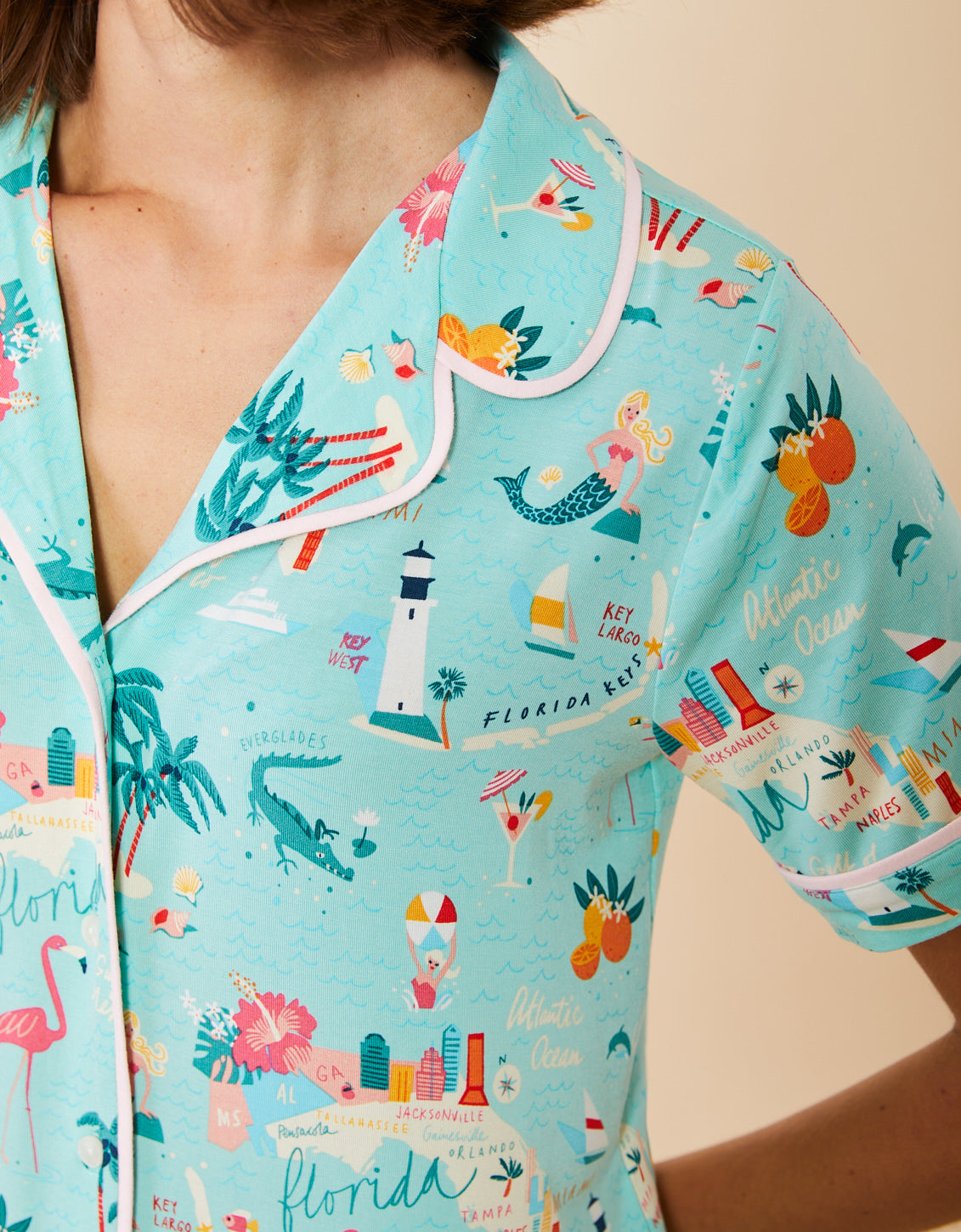  Florida Short Sleeve Pajama Top