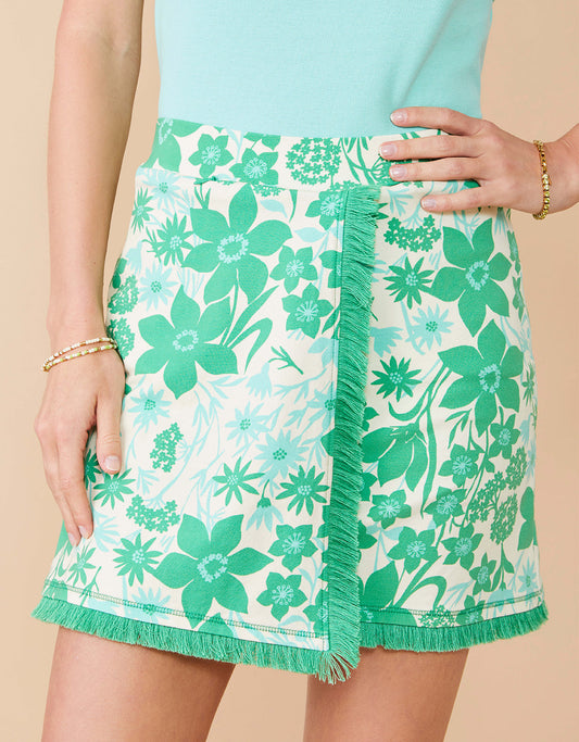  Fringe Wrap Skort Marsh Hens Wildflowers