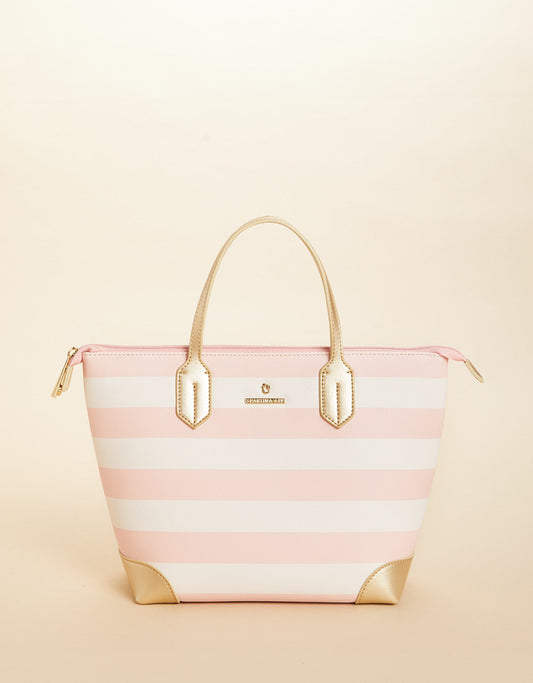  Out To Lunch Bag Pink Stripe