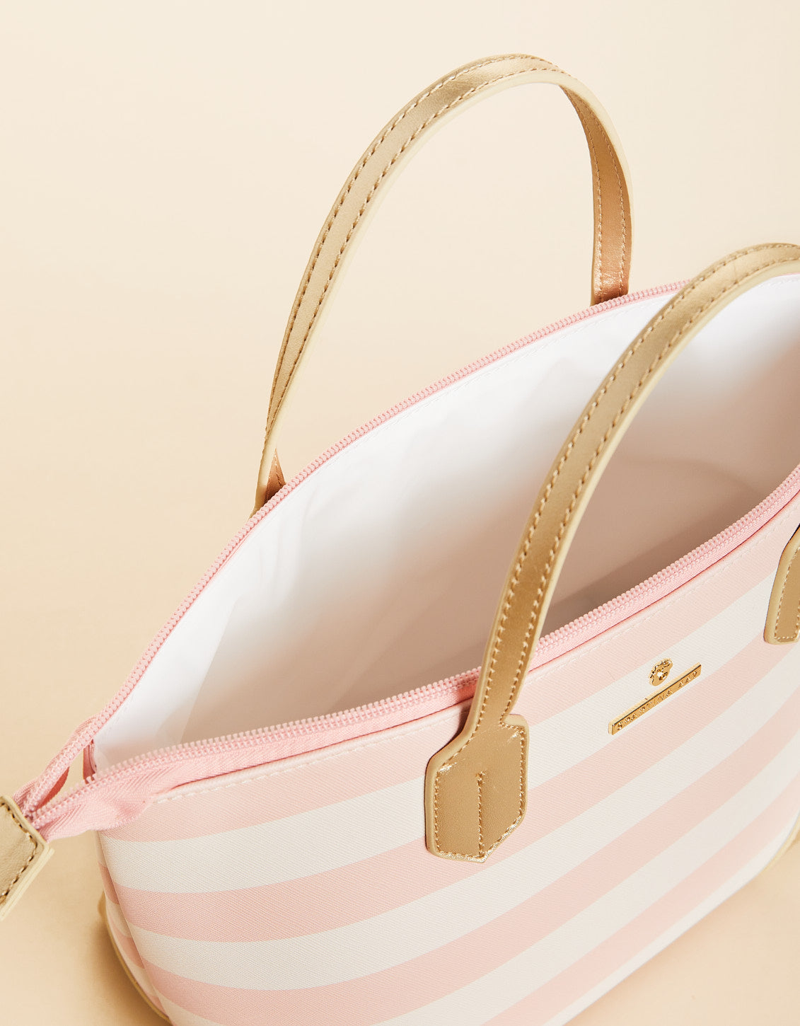  Out To Lunch Bag Pink Stripe
