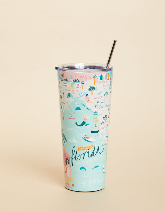  Stainless Steel Drink Tumbler 30 Oz. Florida