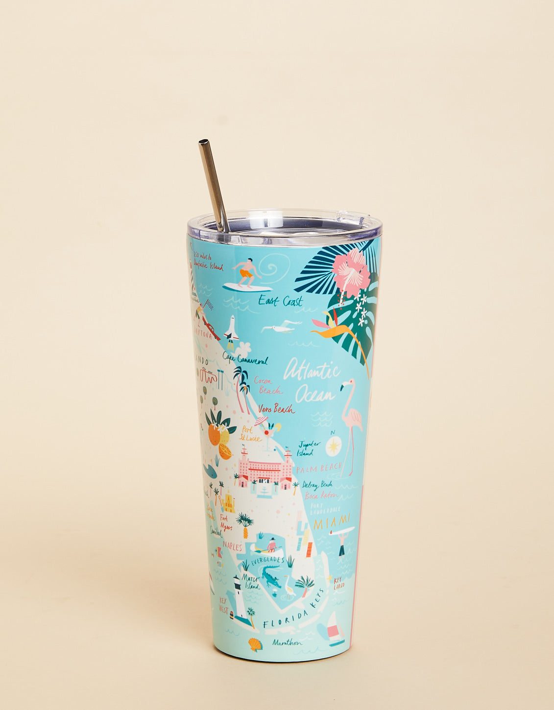 Stainless Steel Drink Tumbler 30 Oz. Florida