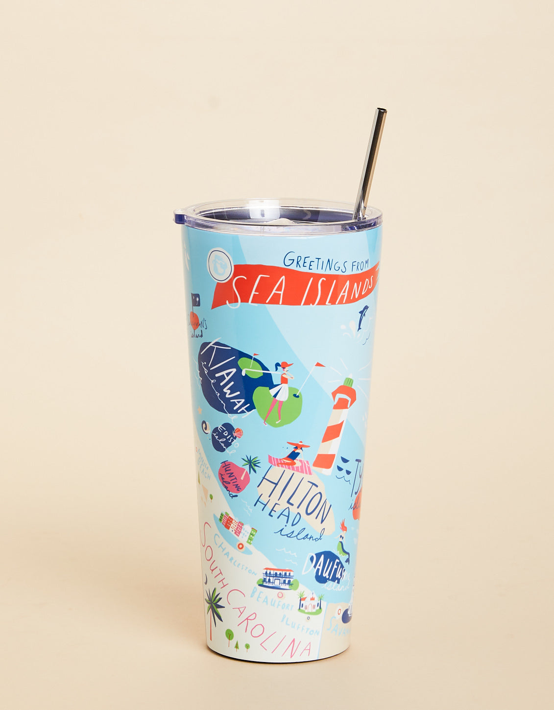  Stainless Steel Drink Tumbler 30 Oz. Sea Islands