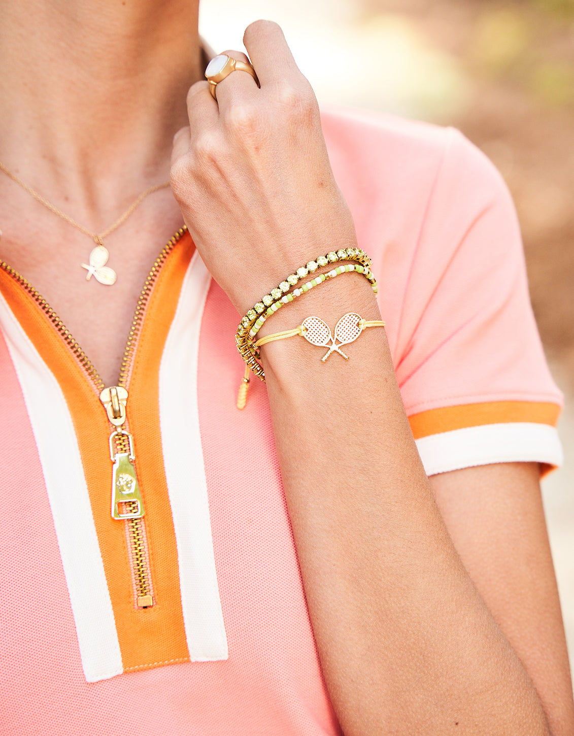  Sporty Beaded Stretch Bracelet
