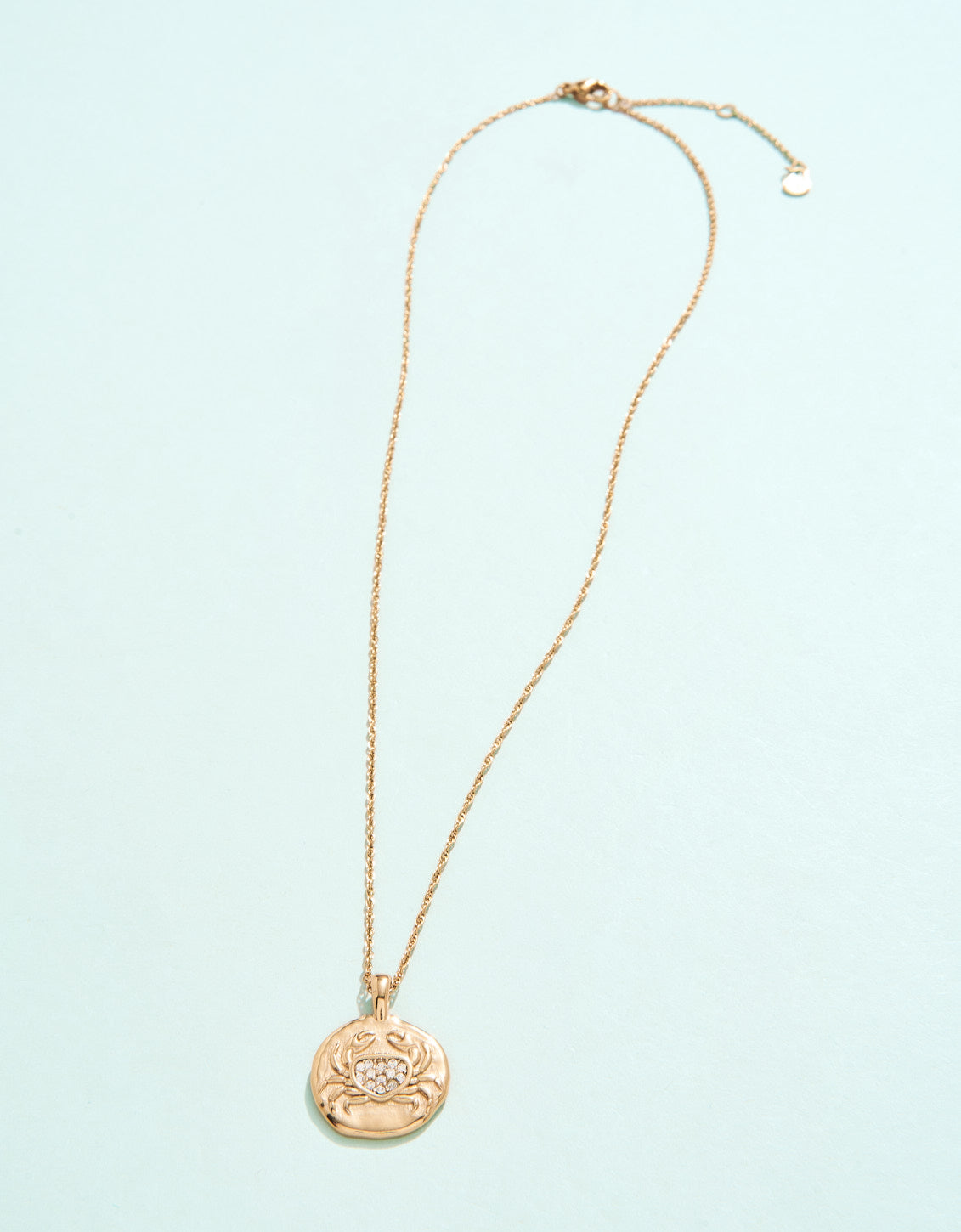  Snow Crab Medallion Necklace 18"