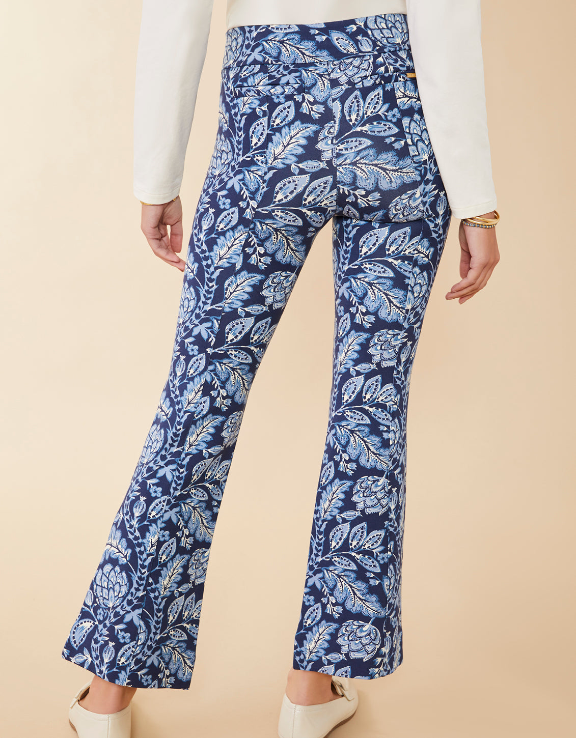  Brooke Ponte Trouser Kalalanta Blooming Vines Navy
