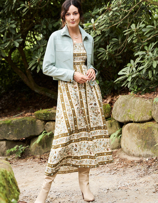  Saylor Midi Dress Mystic Moss Flower