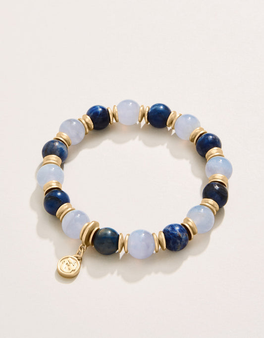  Grand Stone Stretch Bracelet 10mm Blue