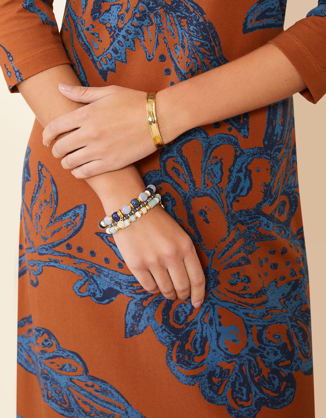  Grand Stone Stretch Bracelet 10mm Blue