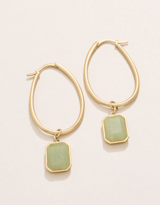  Chateau Hoop Earrings Frosty Green
